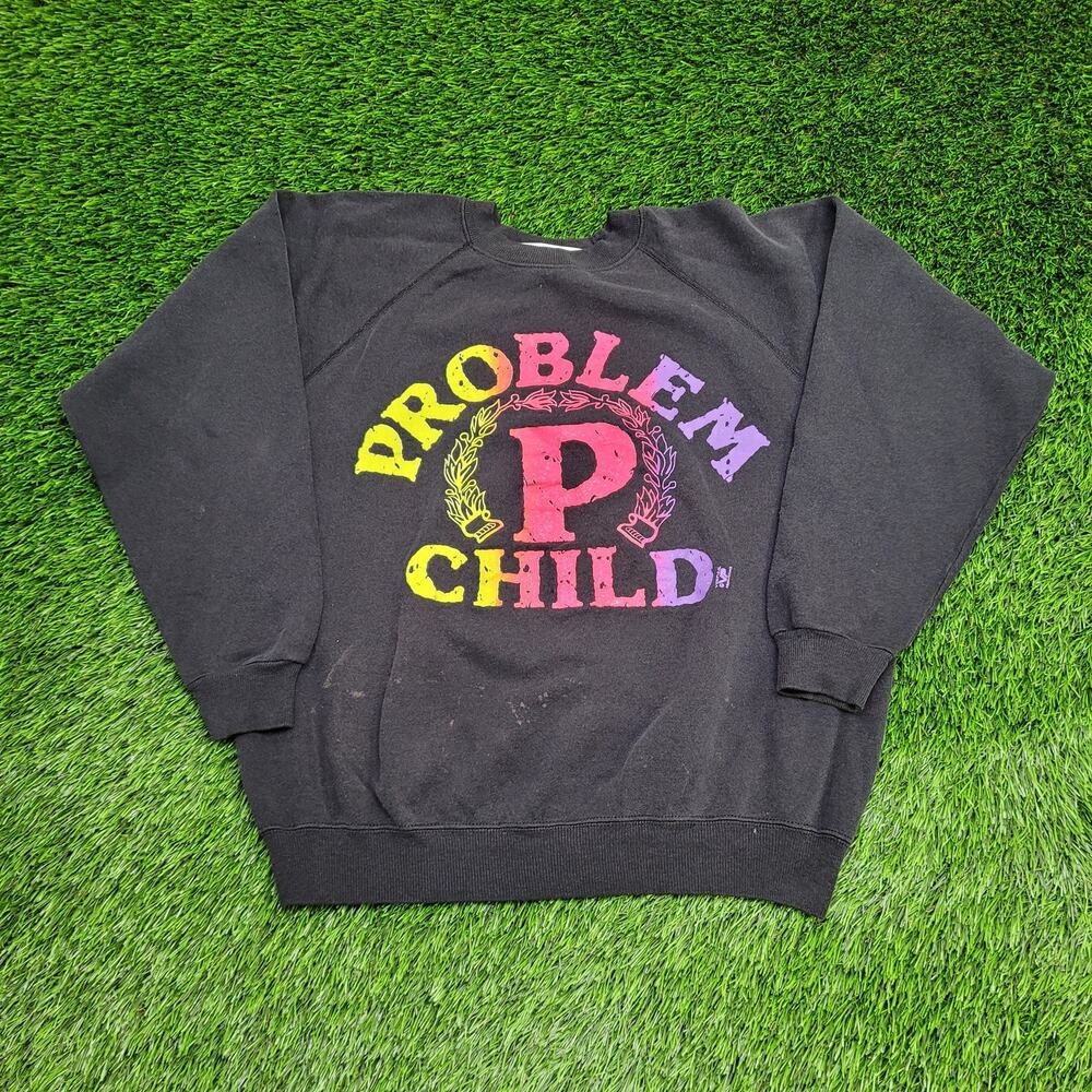 Vintage 80s Problem-Child Sweatshirt Womens XL 22x22 Boxy